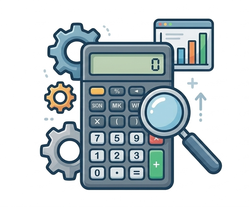 Imagen de una Calculadora con elementos de análisis